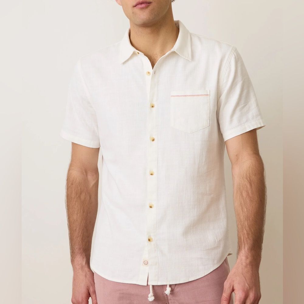 Marine Layer Stretch Selvage Short Sleeve Shirt XXL